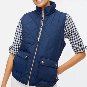 J. Crew Pima-loft Puffer Vest in Navy NWT Medium